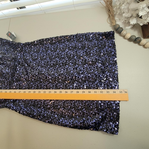 TEEZE ME Womens Navy Short Sleeve Body Con Evening Dress Juniors 11\12 - Picture 6 of 13